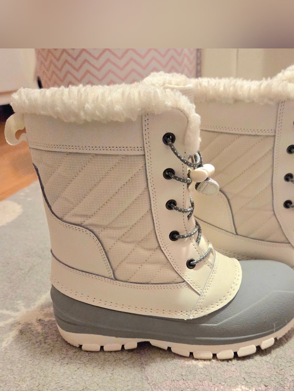Waterproof Quilted Snow Boots with Faux-Fur Cuff